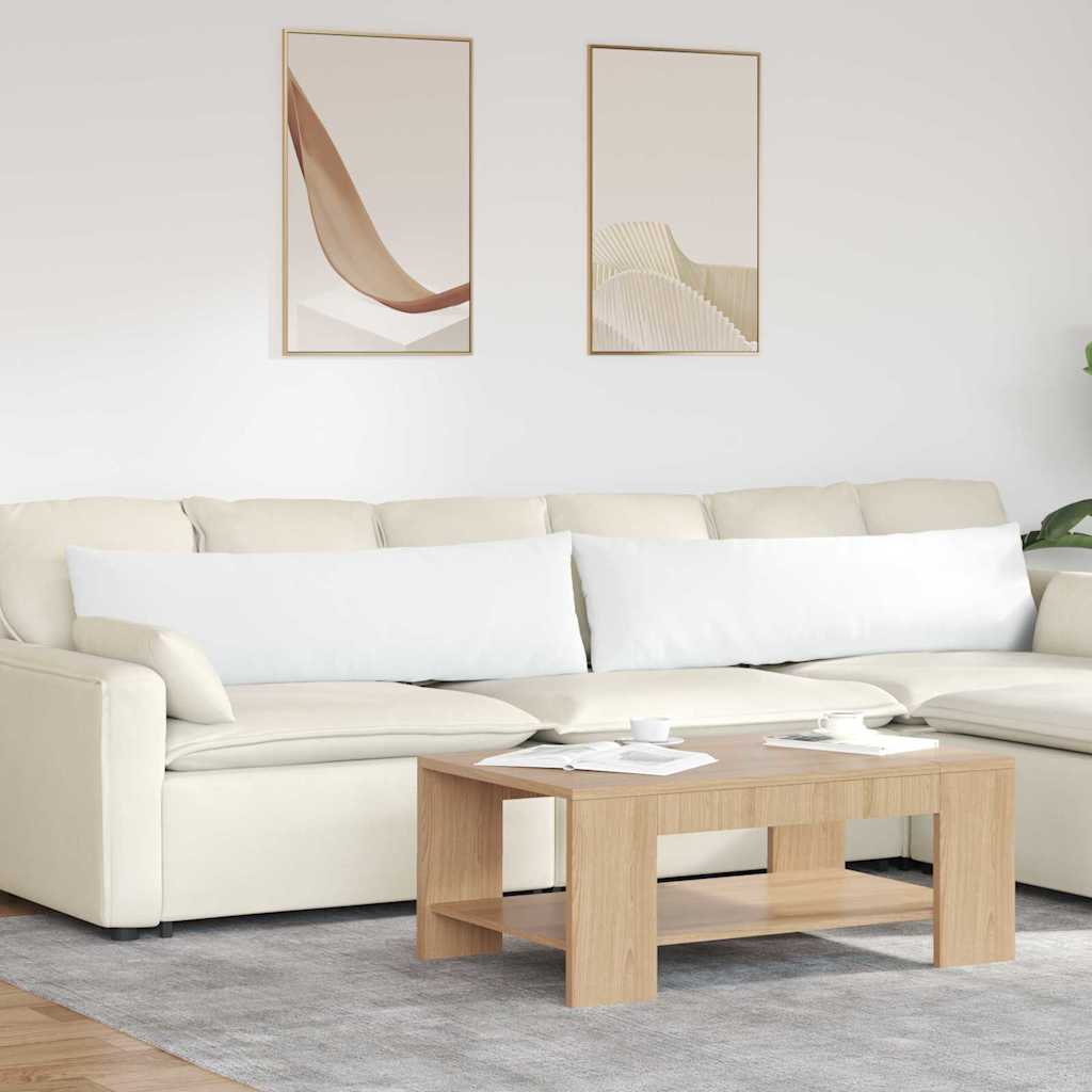 Cuscini per divano VidaXL 2 pezzi in tessuto bianco 145 x 40 cm
