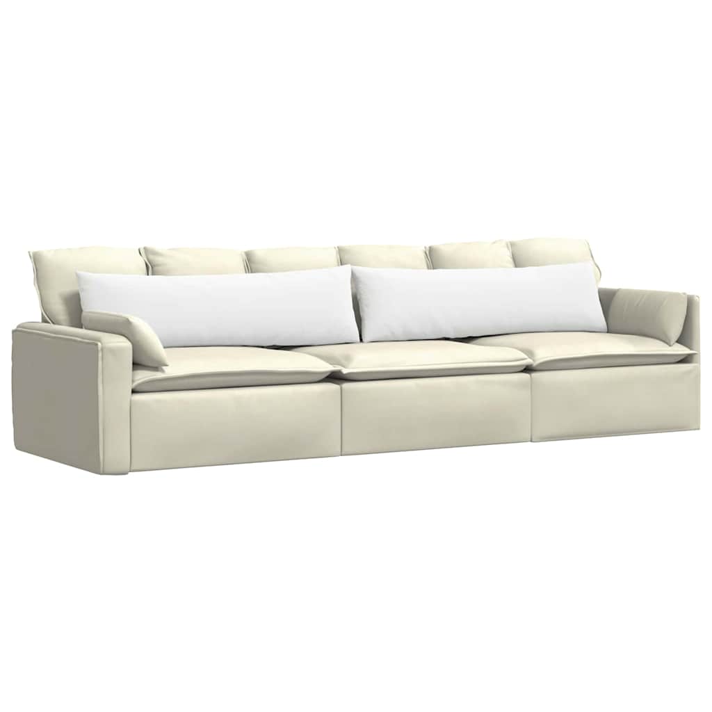 Cuscini per divano VidaXL 2 pezzi in tessuto bianco 145 x 40 cm