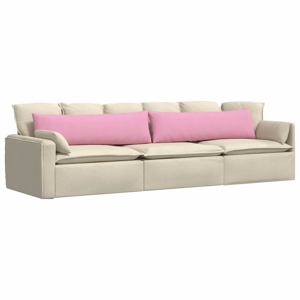 VidaXL cojines de sofá 2 piezas rosa 145 x 40 cm tela