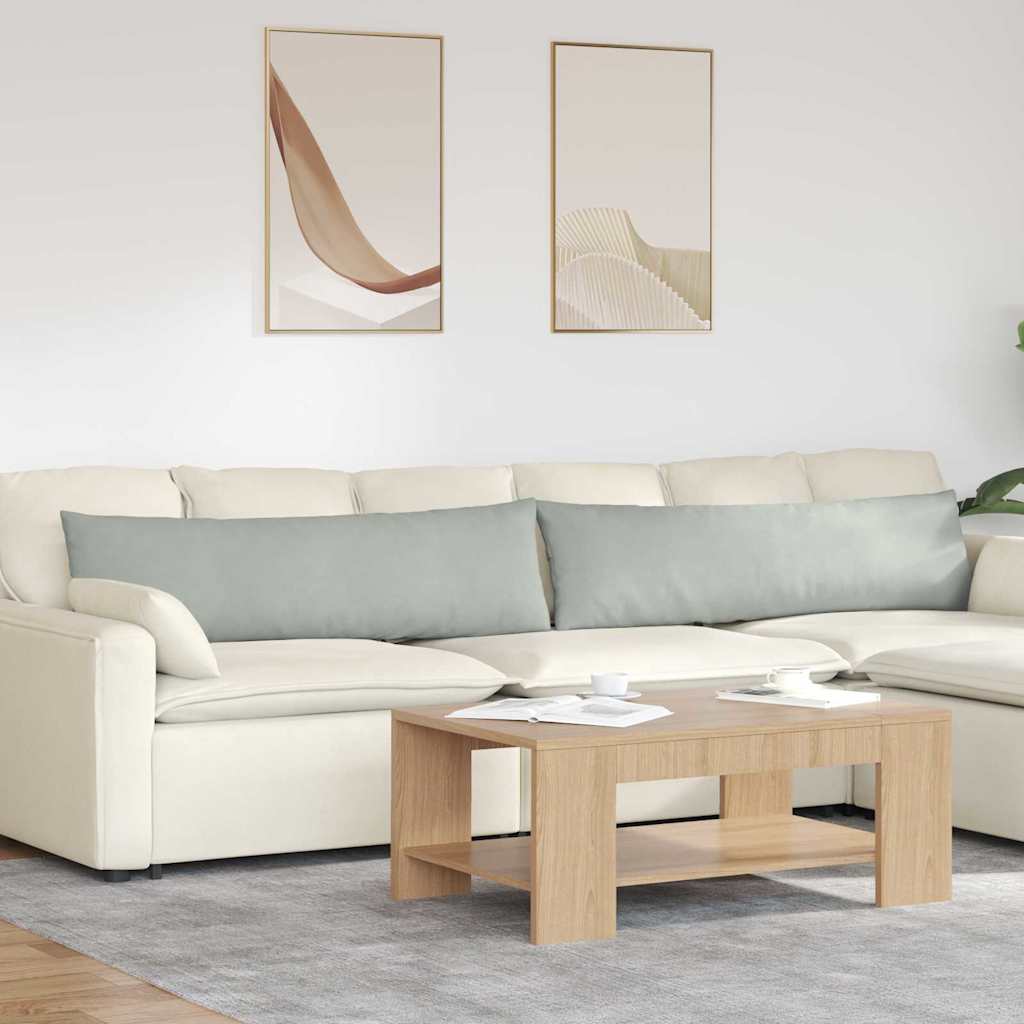VidaXL cojines de sofá 2 piezas gris claro 145 x 40 cm tela de pana