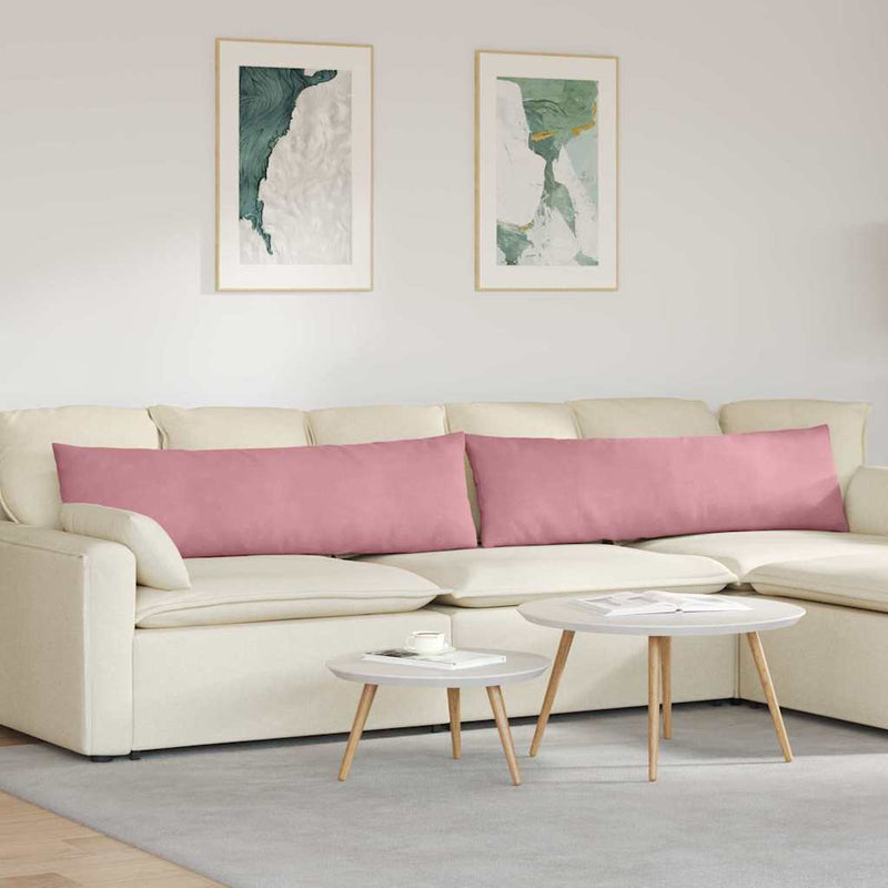 VidaXL cojines de sofá 2 piezas rosa 145 x 40 cm tela de pana