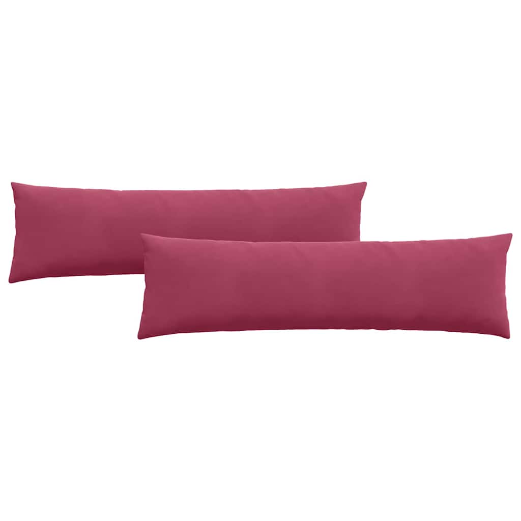 Cuscini per divano VidaXL, 2 pezzi, rosso vino, tessuto in corda 145 x 40 cm
