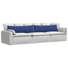 Vidaxl sofa kussens 2 stuks politieblauw 145 x 40 cm cordstof
