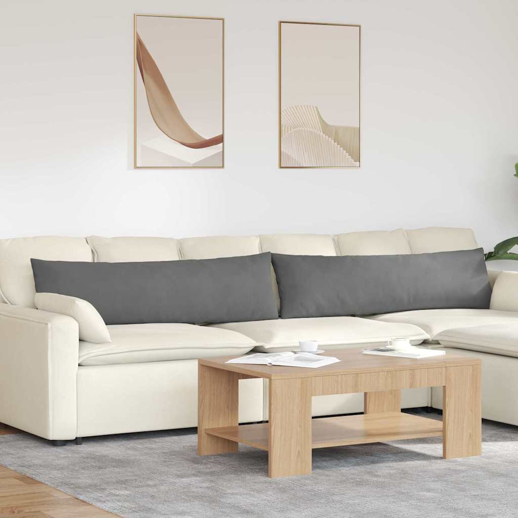 Cuscini per divano VidaXL 2 pezzi in tessuto grigio scuro 145 x 40 cm