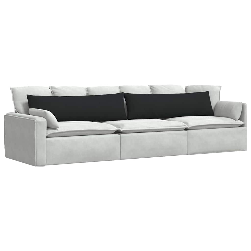 Cuscini per divano VidaXL 2 pezzi in tessuto nero 145 x 40 cm