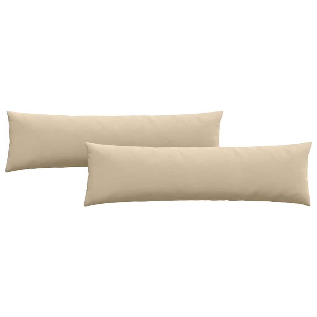 VidaXL cojines de sofá 2 piezas crema 145 x 40 cm tela