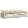 Vidaxl sofa kussens 2 stuks crème 145 x 40 cm stof
