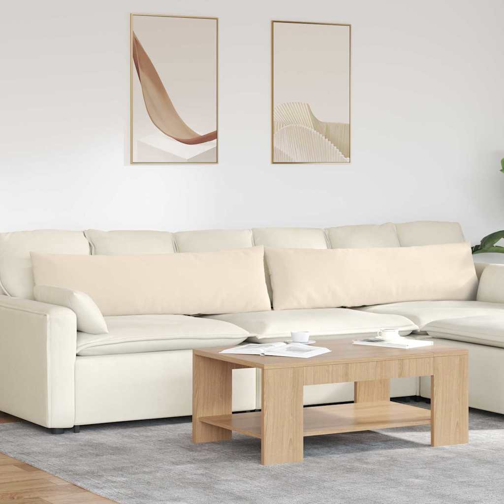 VidaXL cojines para sofá 2 piezas beige 145 x 40 cm tela