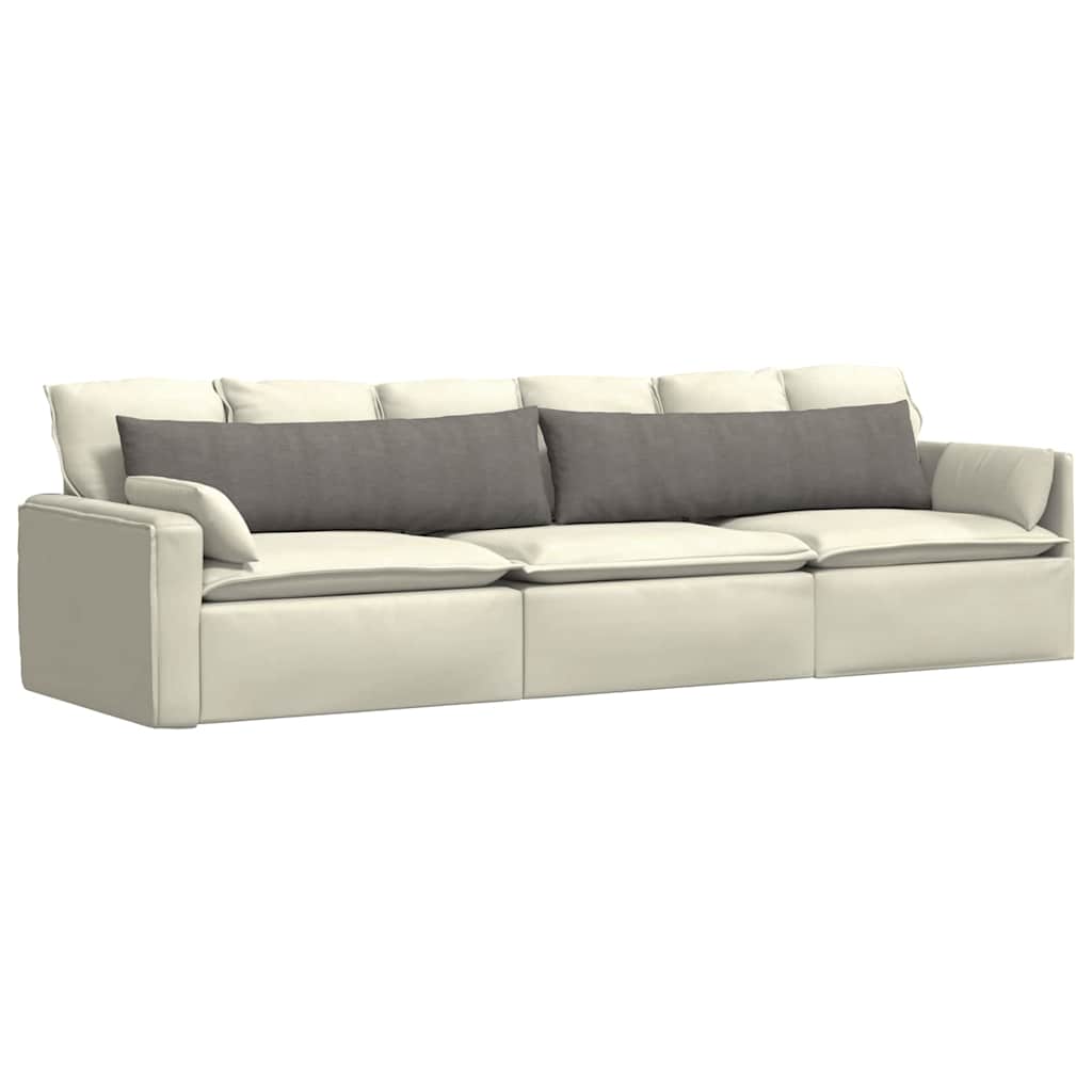 Cuscini per divano VidaXL 2 pezzi in tessuto a corde grigio chiaro 145 x 40 cm