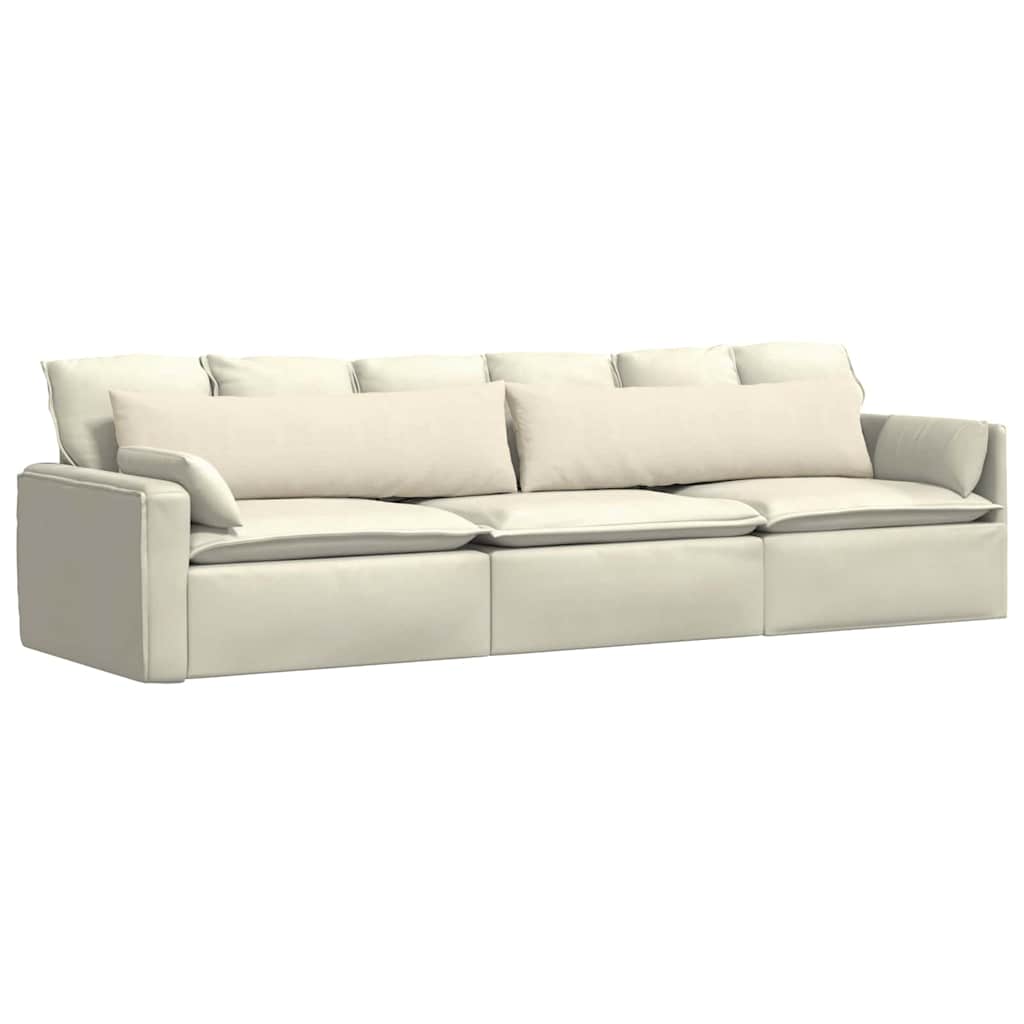Cuscini per divano VidaXL 2 pezzi crema 145 x 40 cm in tessuto a corde