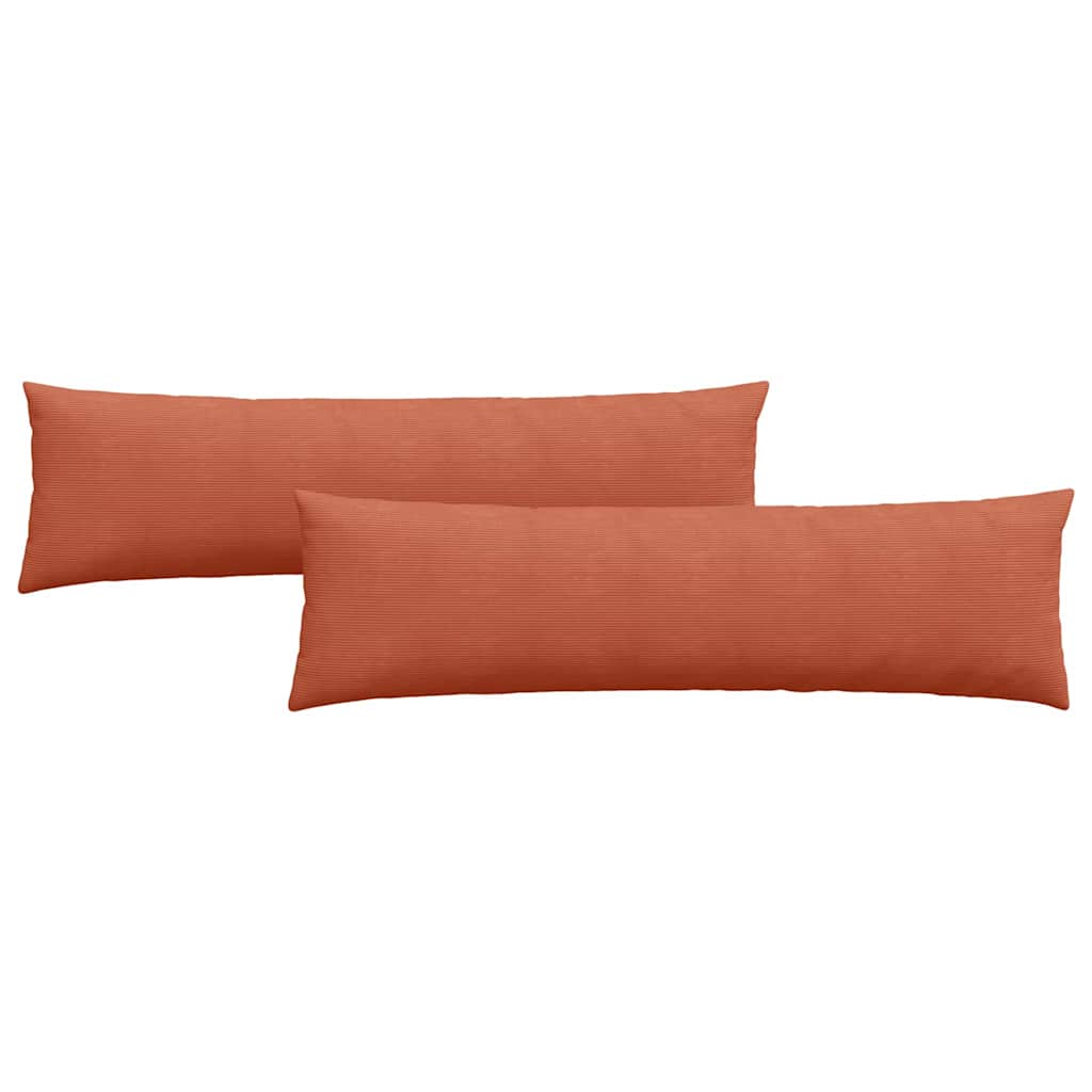 Cuscini per divano VidaXL 2 pezzi tessuto a corde rosso-arancione 145 x 40 cm