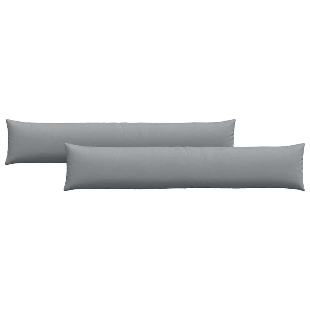 VidaXL cojines de sofá 2 piezas tela gris claro 200 x 40 cm