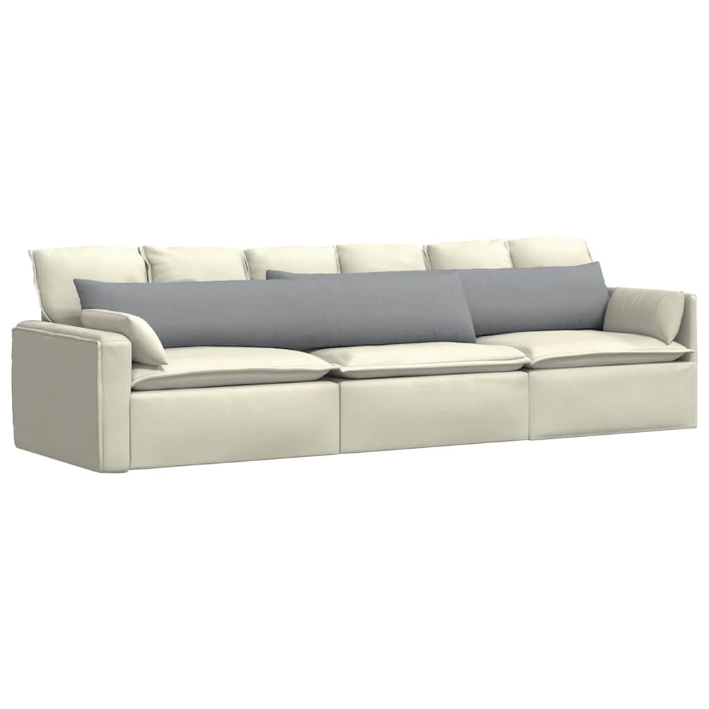 VidaXL cojines de sofá 2 piezas tela gris claro 200 x 40 cm