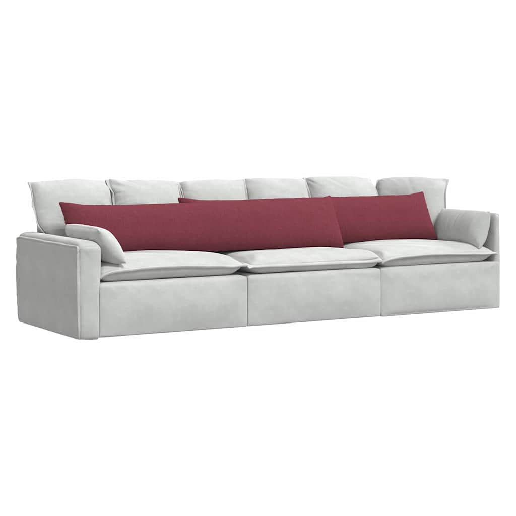 Cuscini per divano VidaXL 2 pezzi tessuto rosso vino 200 x 40 cm