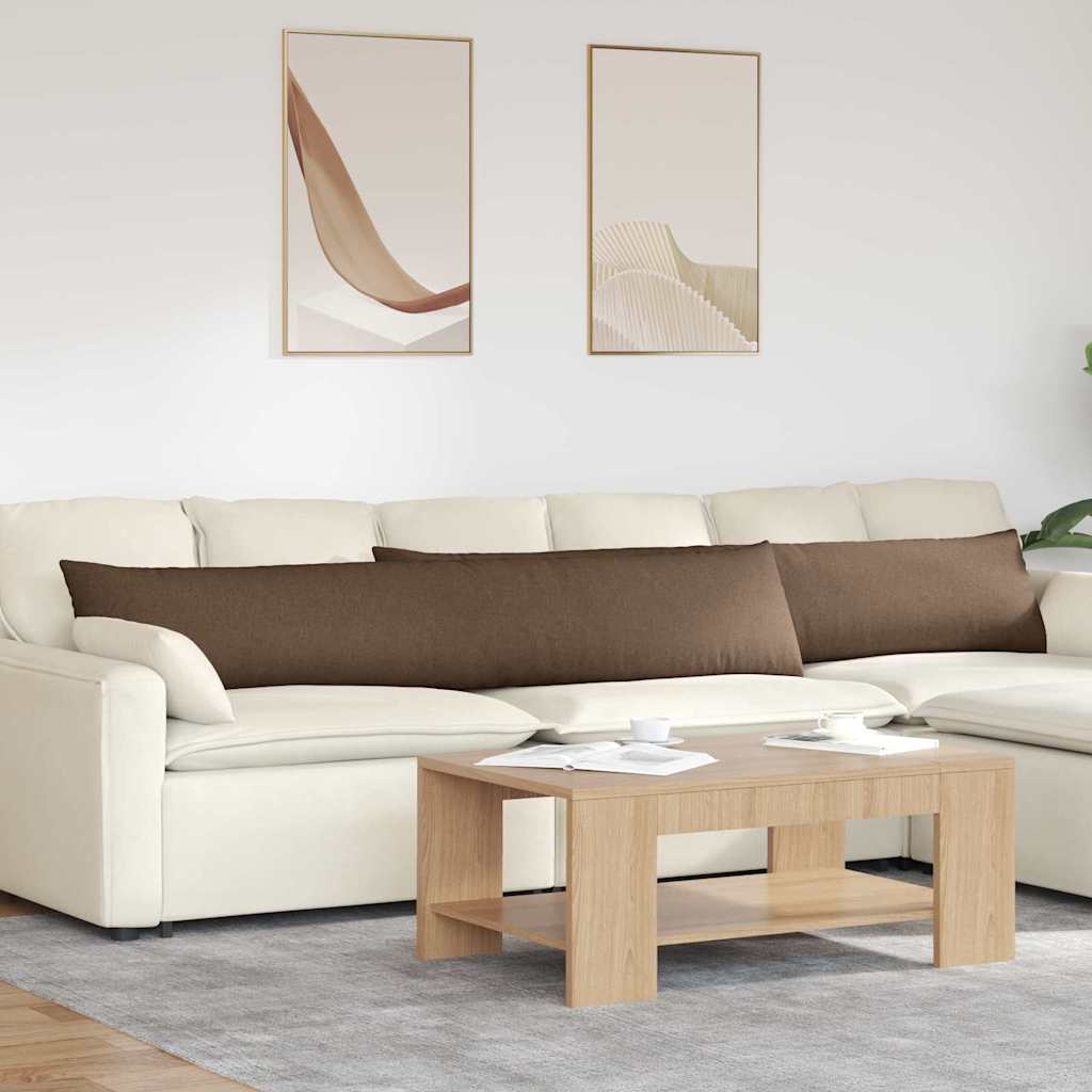 Cuscini per divano VidaXL 2 pezzi in tessuto marrone 200 x 40 cm