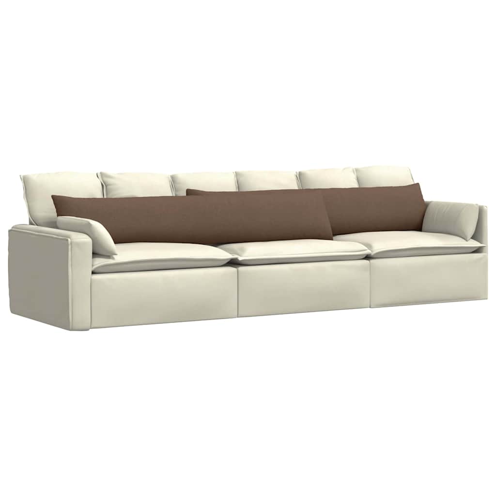 VidaXL cojines de sofá 2 uds tejido marrón 200 x 40 cm