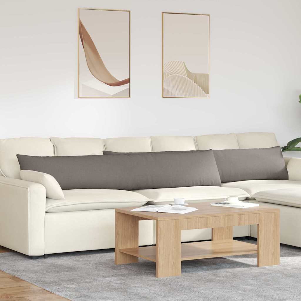Cuscini per divano VidaXL 2 pezzi in tessuto tortora 200 x 40 cm