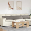 VidaXL cojines de sofá 2 piezas gris topo 200 x 40 cm tela
