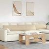 VidaXL cojines de sofá 2 piezas crema 200 x 40 cm tela