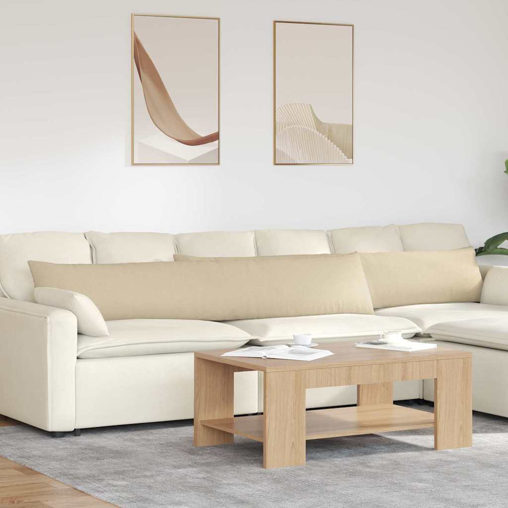 Cuscini per divano VidaXL 2 pezzi in tessuto crema 200 x 40 cm