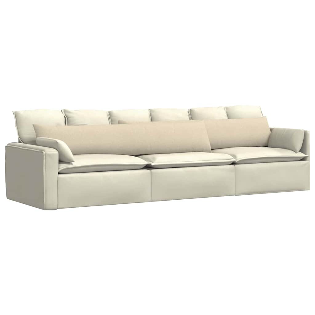 Cuscini per divano VidaXL 2 pezzi in tessuto crema 200 x 40 cm