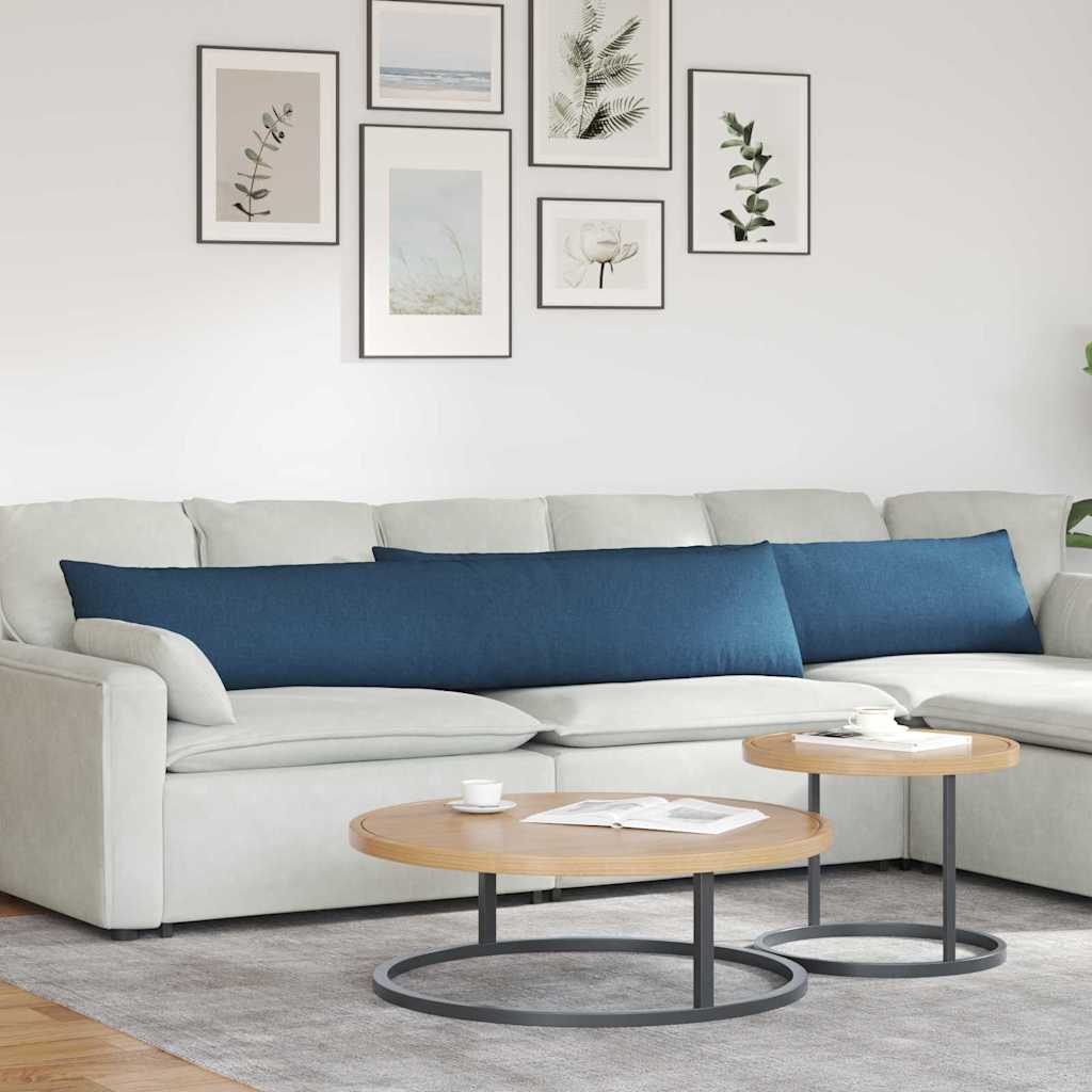 Cuscini per divano VidaXL 2 pezzi in tessuto blu 200 x 40 cm