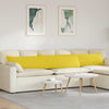 VidaXL cojines de sofá 2 piezas tejido amarillo claro 200 x 40 cm