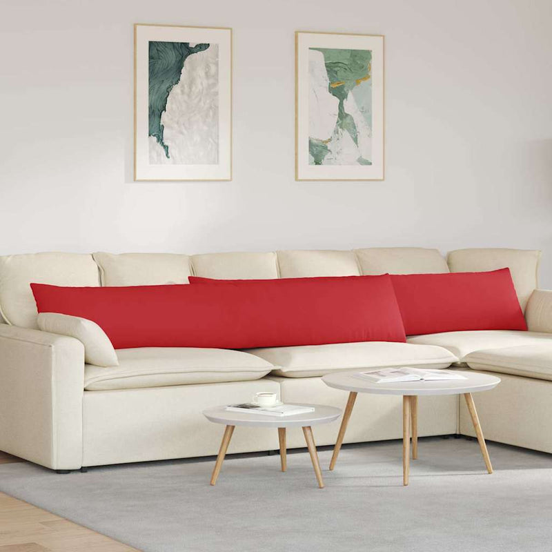 VidaXL cojines de sofá 2 piezas rojo 200 x 40 cm tela
