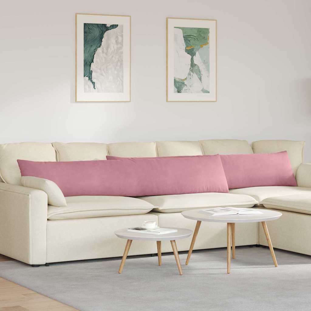 Cuscini per divano VidaXL 2 pezzi in tessuto a corda rosa 200 x 40 cm