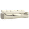 Vidaxl sofa kussens 2 stuks crème 200 x 40 cm cordstof