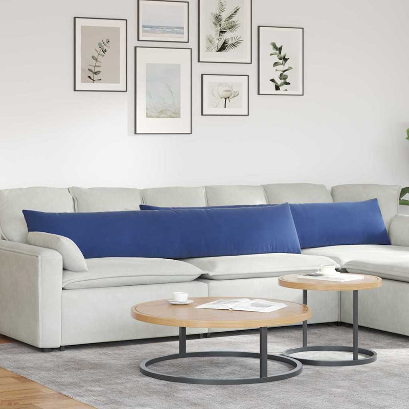 Cuscini per divano VidaXL, 2 pezzi, blu polizia, tessuto a corde 200 x 40 cm