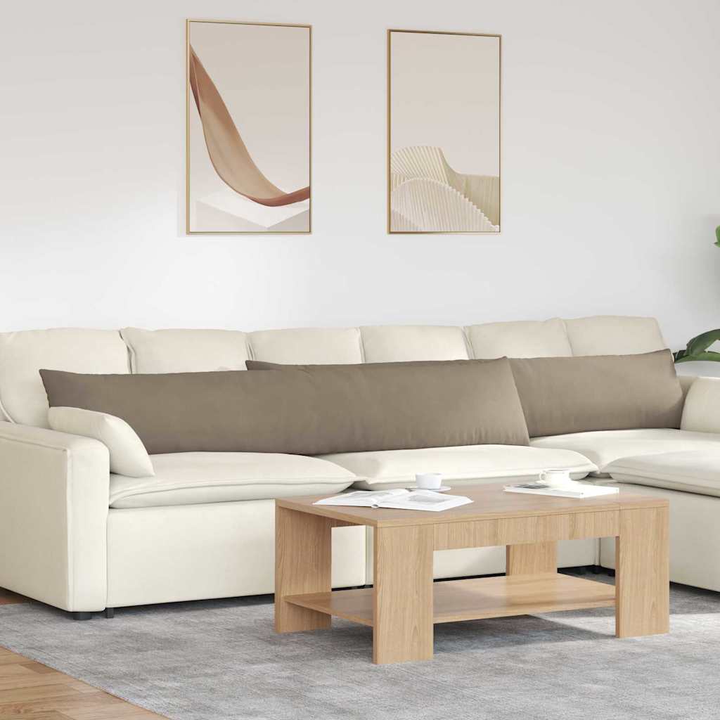 Cuscini per divano VidaXL 2 pezzi in tessuto tortora 200 x 40 cm