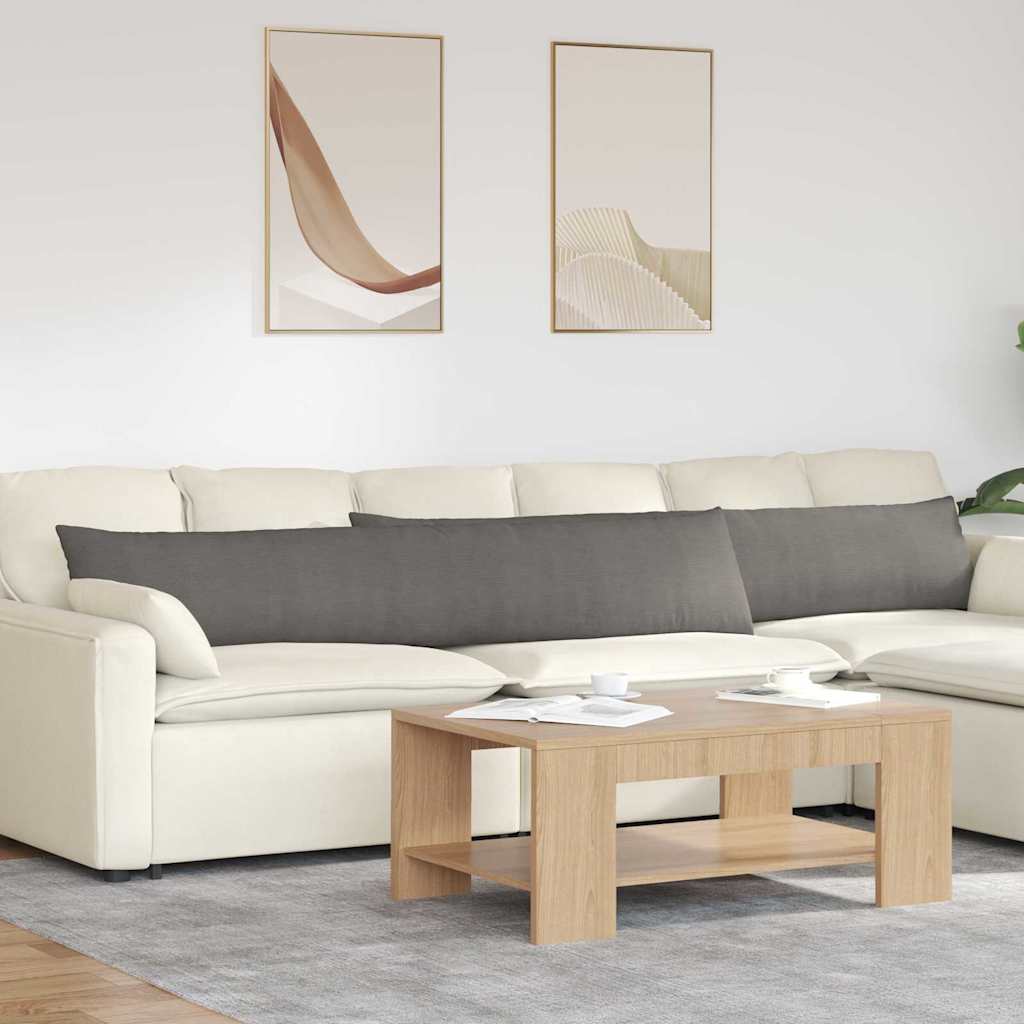 Cuscini per divano VidaXL 2 pezzi in tessuto a corde grigio chiaro 200 x 40 cm