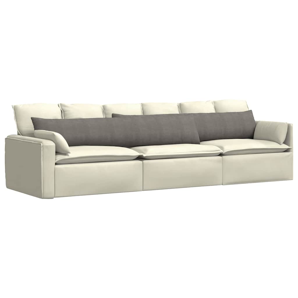 Cuscini per divano VidaXL 2 pezzi in tessuto a corde grigio chiaro 200 x 40 cm