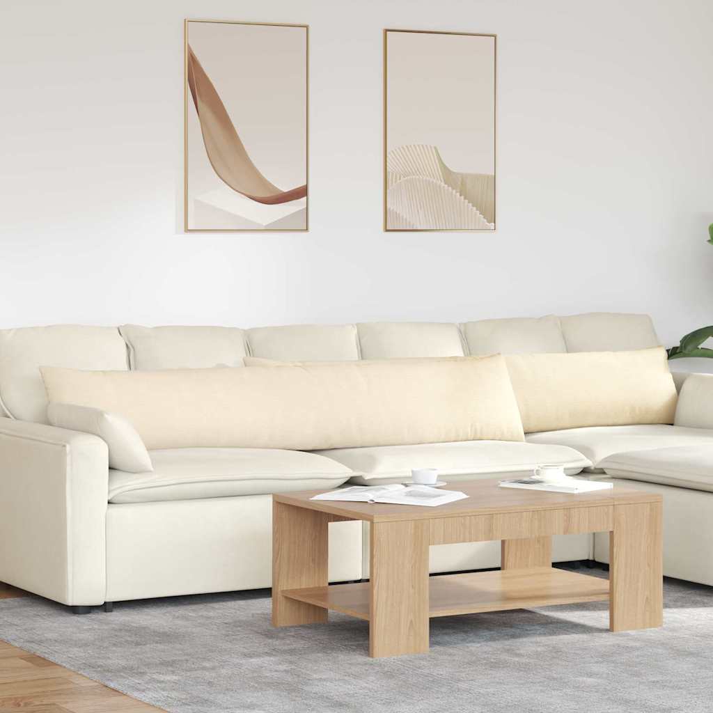 VidaXL cojines de sofá 2 piezas crema 200 x 40 cm tela de pana