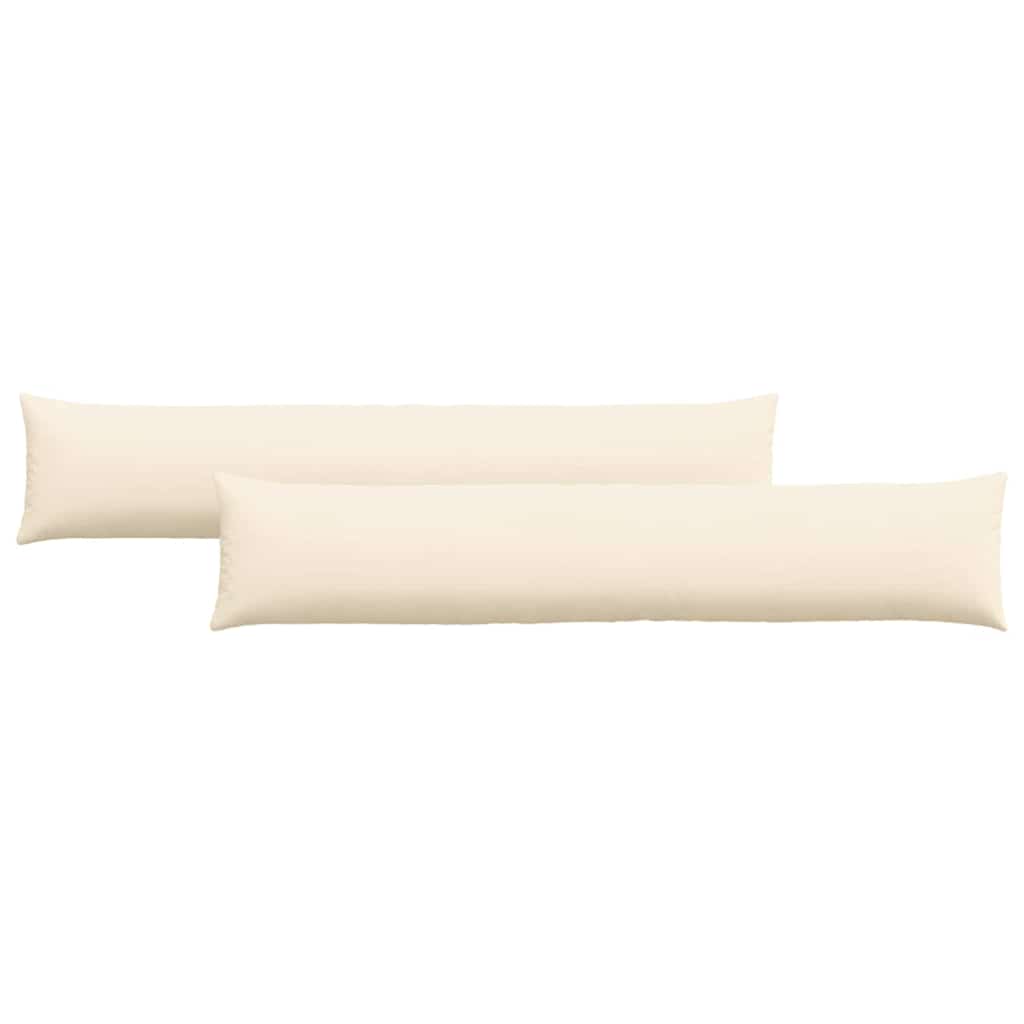 VidaXL cojines de sofá 2 piezas crema 200 x 40 cm tela de pana