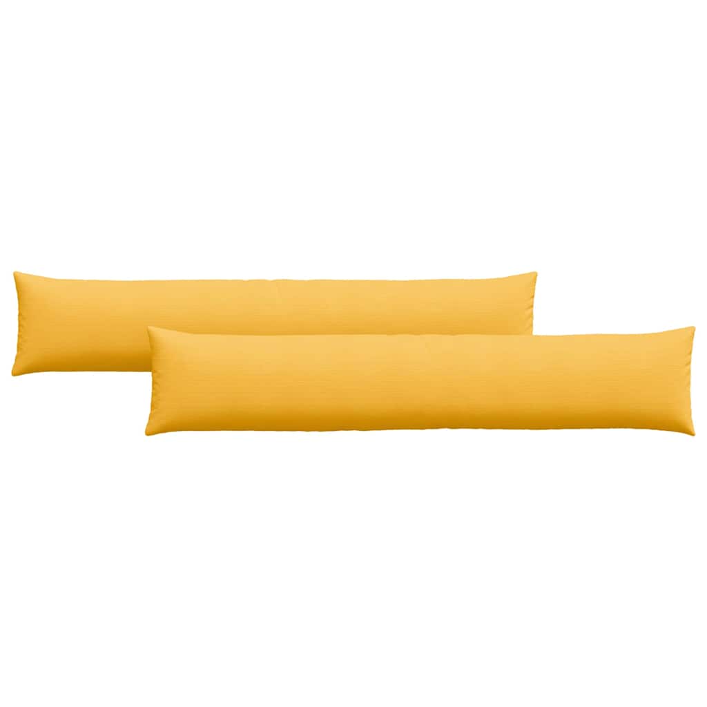 VidaXL cojines de sofá 2 piezas amarillo claro 200 x 40 cm tela de pana