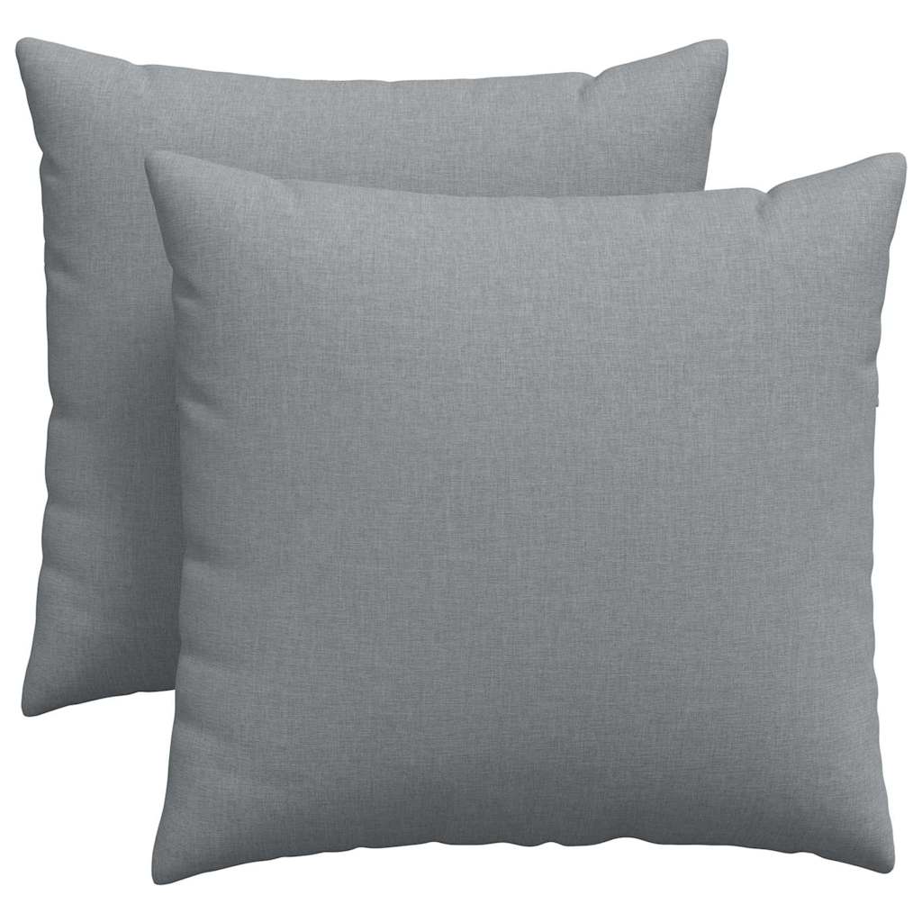 VidaXL cojines de sofá 2 piezas tela gris claro 45 x 45 cm