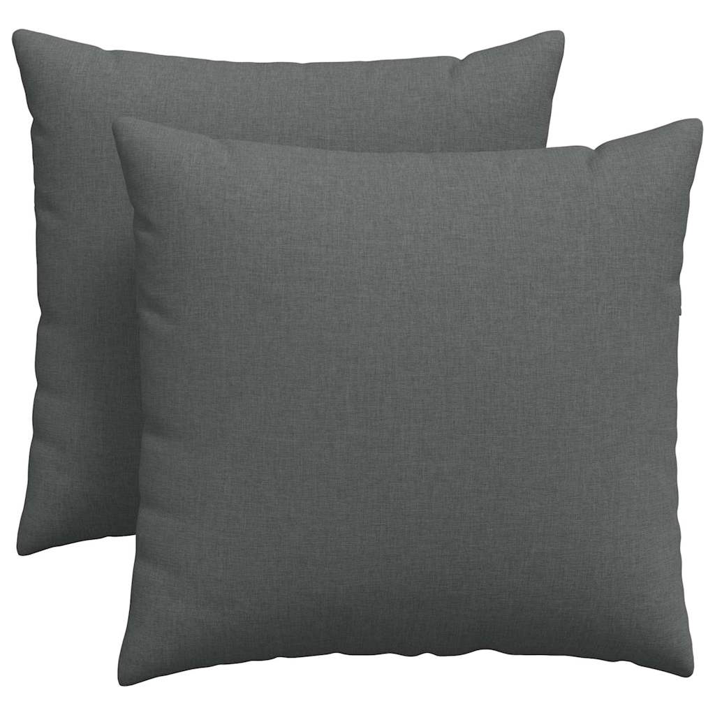 VidaXL cojines de sofá 2 piezas tela gris oscuro 45 x 45 cm