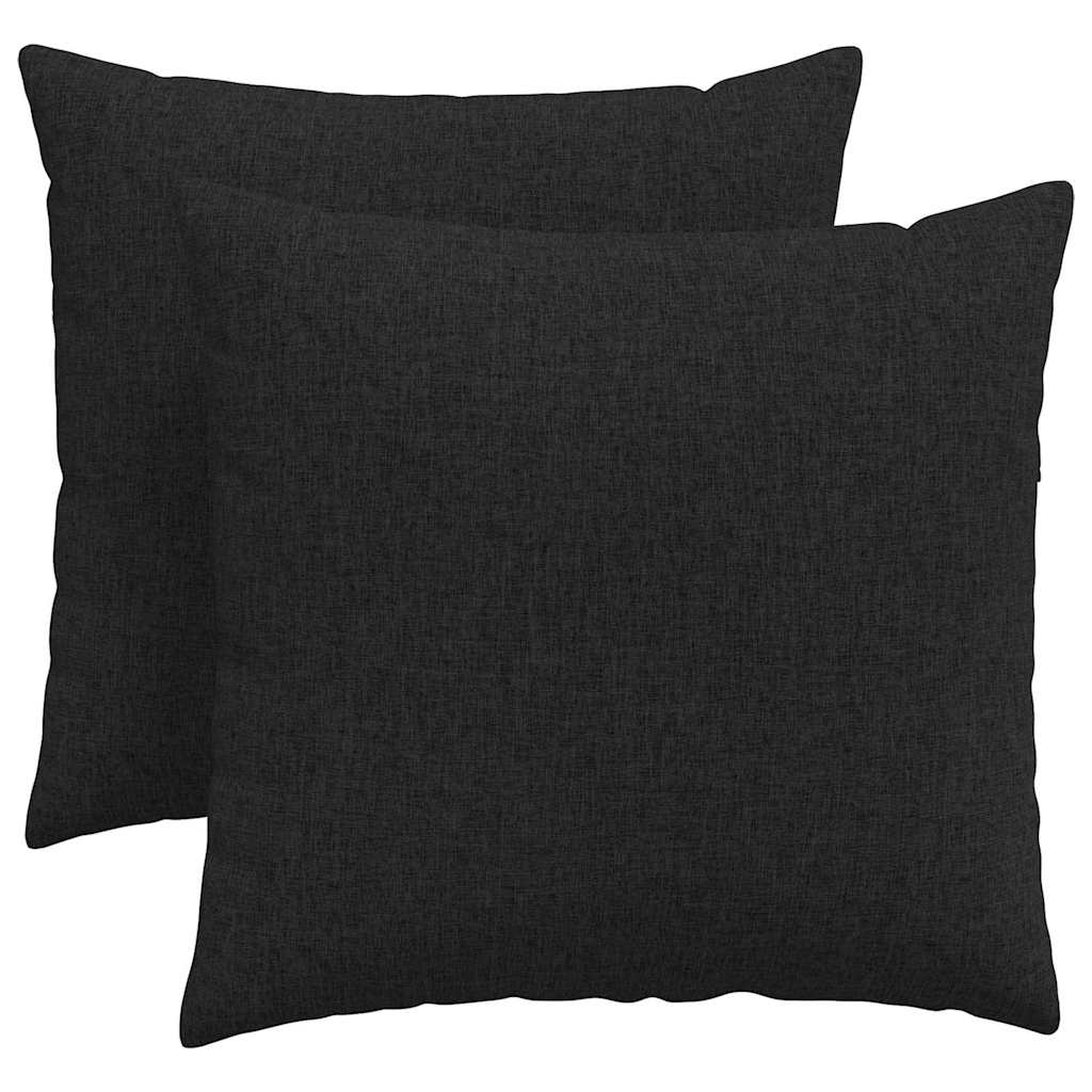 Cuscini per divano VidaXL 2 pezzi in tessuto nero 45 x 45 cm