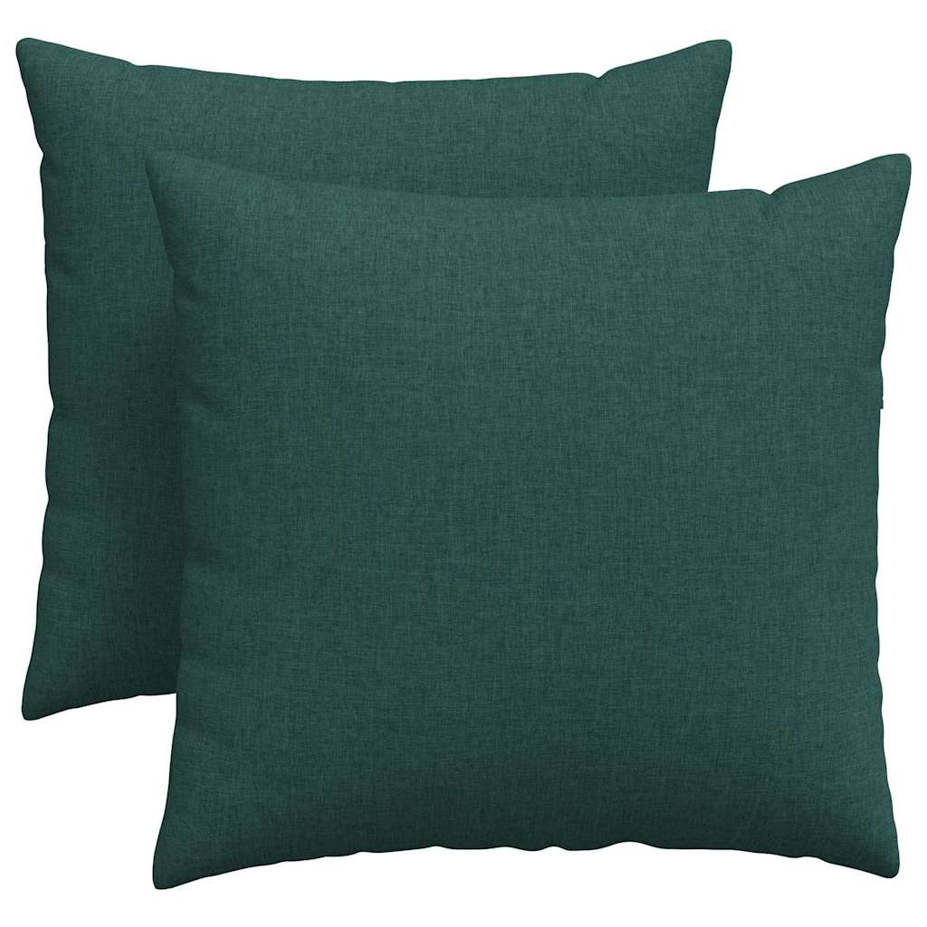Cuscini per divano VidaXL 2 pezzi in tessuto verde scuro 45 x 45 cm