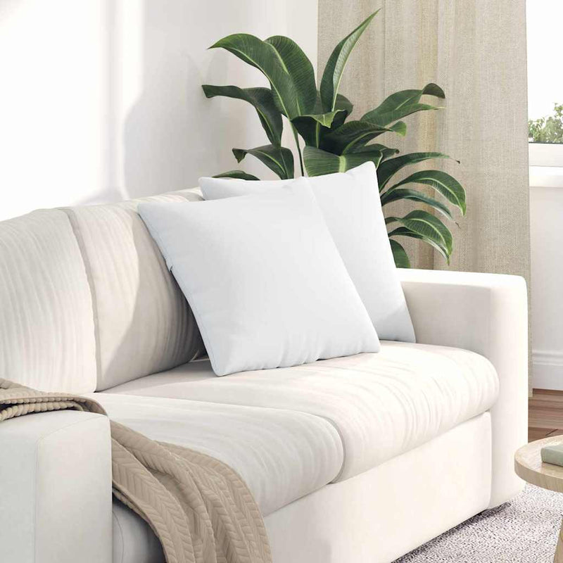 VidaXL cojines de sofá 2 piezas blanco 45 x 45 cm tela