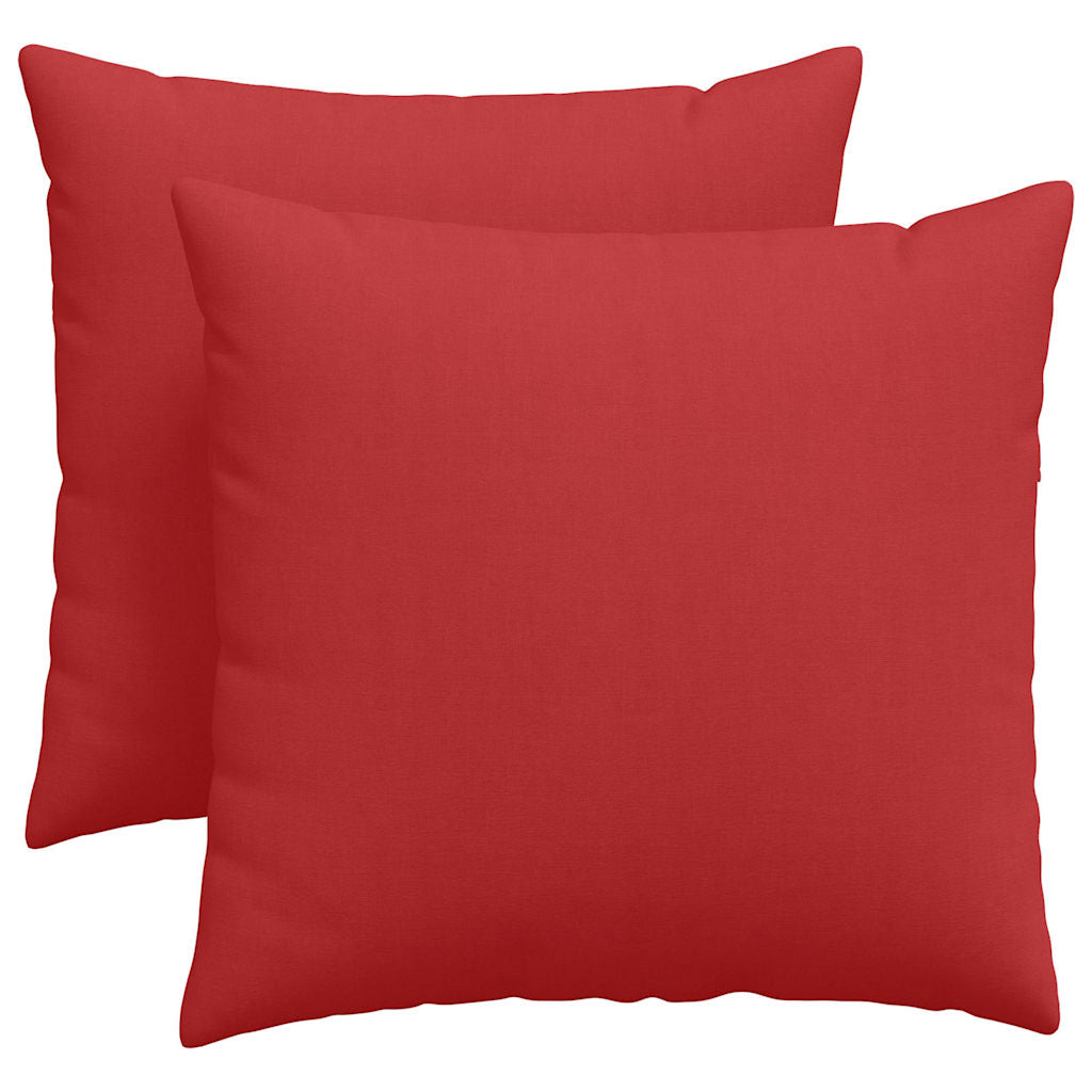 VidaXL cojines de sofá 2 piezas rojo 45 x 45 cm tela