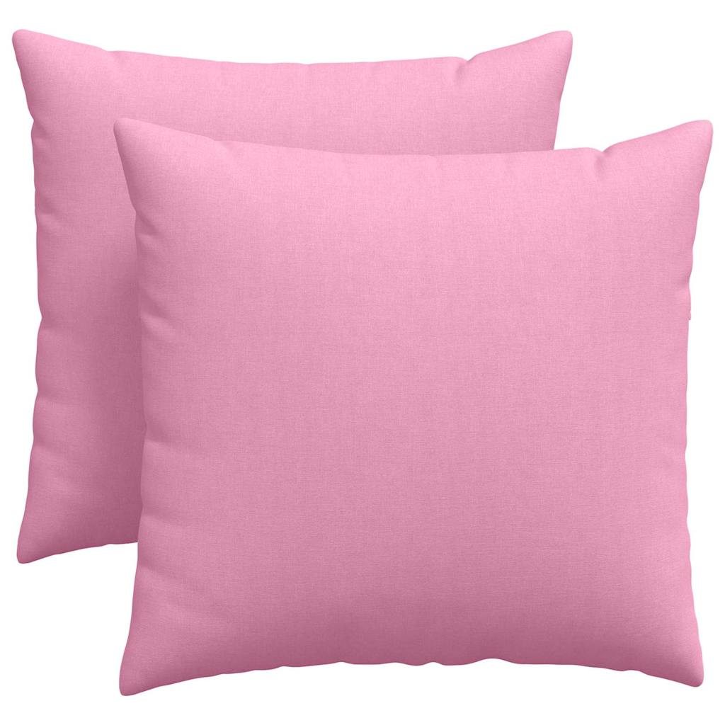 Vidaxl sofa kussens 2 pcs roze 45 x 45 cm stof