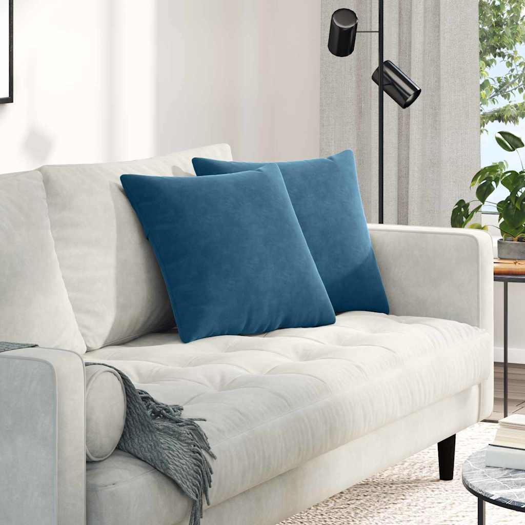 Cuscini per divano VidaXL 2 pezzi in tessuto a corda blu 45 x 45 cm