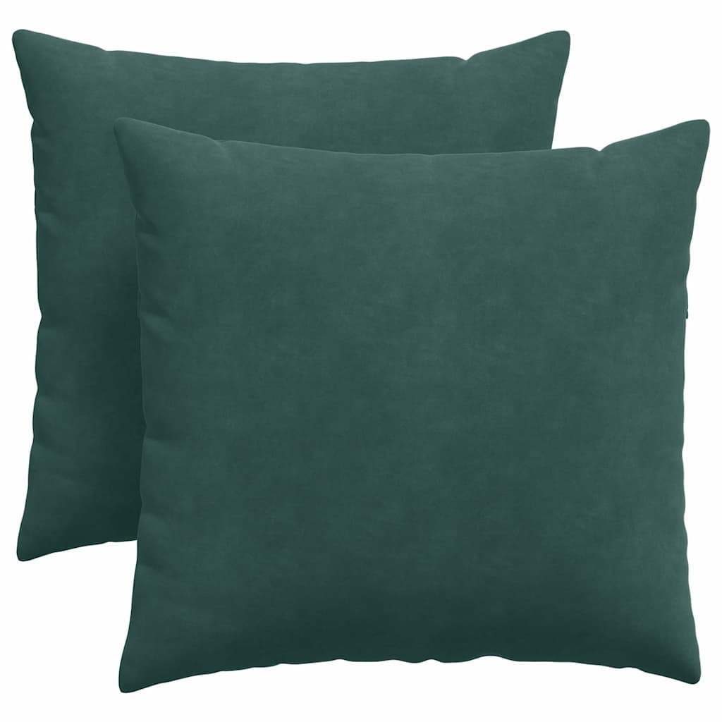 Cuscini per divano VidaXL 2 pezzi in tessuto a corde verde scuro 45 x 45 cm