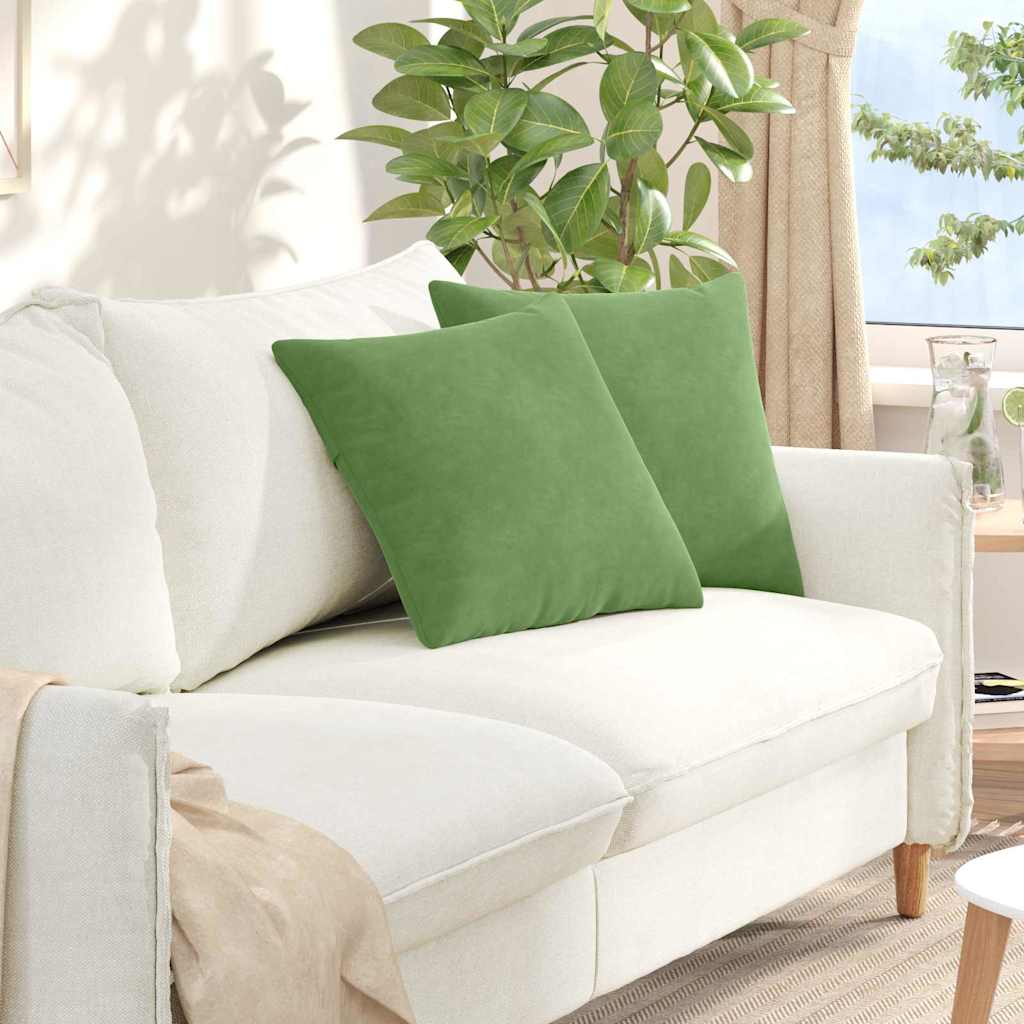 Cuscini per divano VidaXL 2 pezzi in tessuto a corde verde chiaro 45 x 45 cm