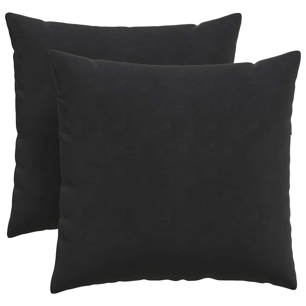 Cuscini per divano VidaXL 2 pezzi in tessuto di corda nero 45 x 45 cm