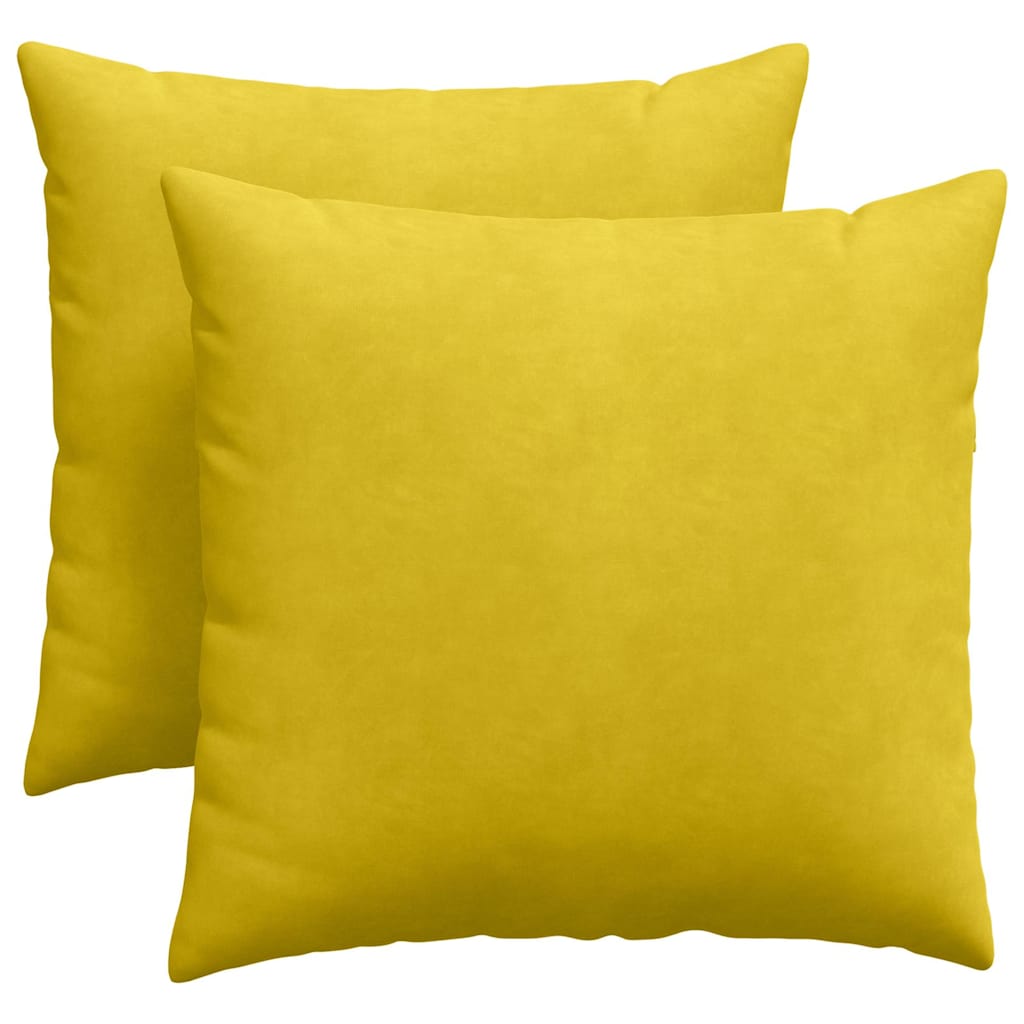Cuscini per divano VidaXL 2 pezzi in tessuto a corda giallo 45 x 45 cm