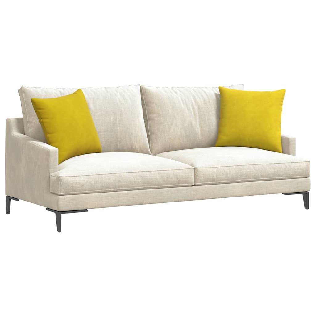 Cuscini per divano VidaXL 2 pezzi in tessuto a corda giallo 45 x 45 cm